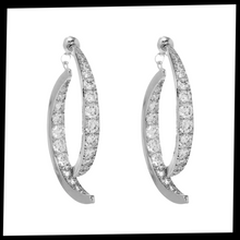 Load image into Gallery viewer, Pendientes cruzados de plata y oro - Ozerty