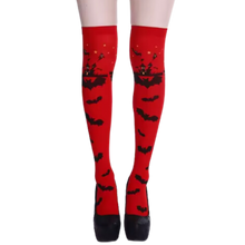 Cargar imagen en el visor de la galería, Calcetines de compresión para Halloween -Murciélagos rojos - Ozerty