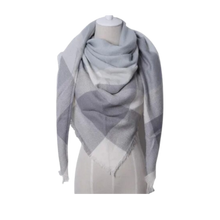 Cargar imagen en el visor de la galería, Bufanda de cashmere con tacto de lana de angora y diseño tartán
-Oslo - Ozerty