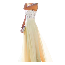 Cargar imagen en el visor de la galería, Vestido coqueto de gasa y encaje estilo campiña
-Amarillo/SAmarillo/MAmarillo/LAmarillo/XLAmarillo/XXLAmarillo/XXXL - Ozerty