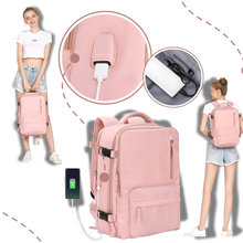 Cargar imagen en el visor de la galería, Mochila de viaje impermeable con carga USB
- Ozerty