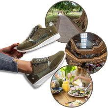 Cargar imagen en el visor de la galería, Zapatillas con cuña y cristales strass
- Ozerty