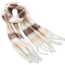 Load image into Gallery viewer, Women&#39;s plaid winter scarf
