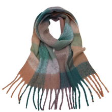 Load image into Gallery viewer, Women&#39;s plaid winter scarf
