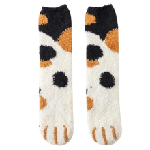 Cargar imagen en el visor de la galería, Calcetines de invierno patitas de gato
