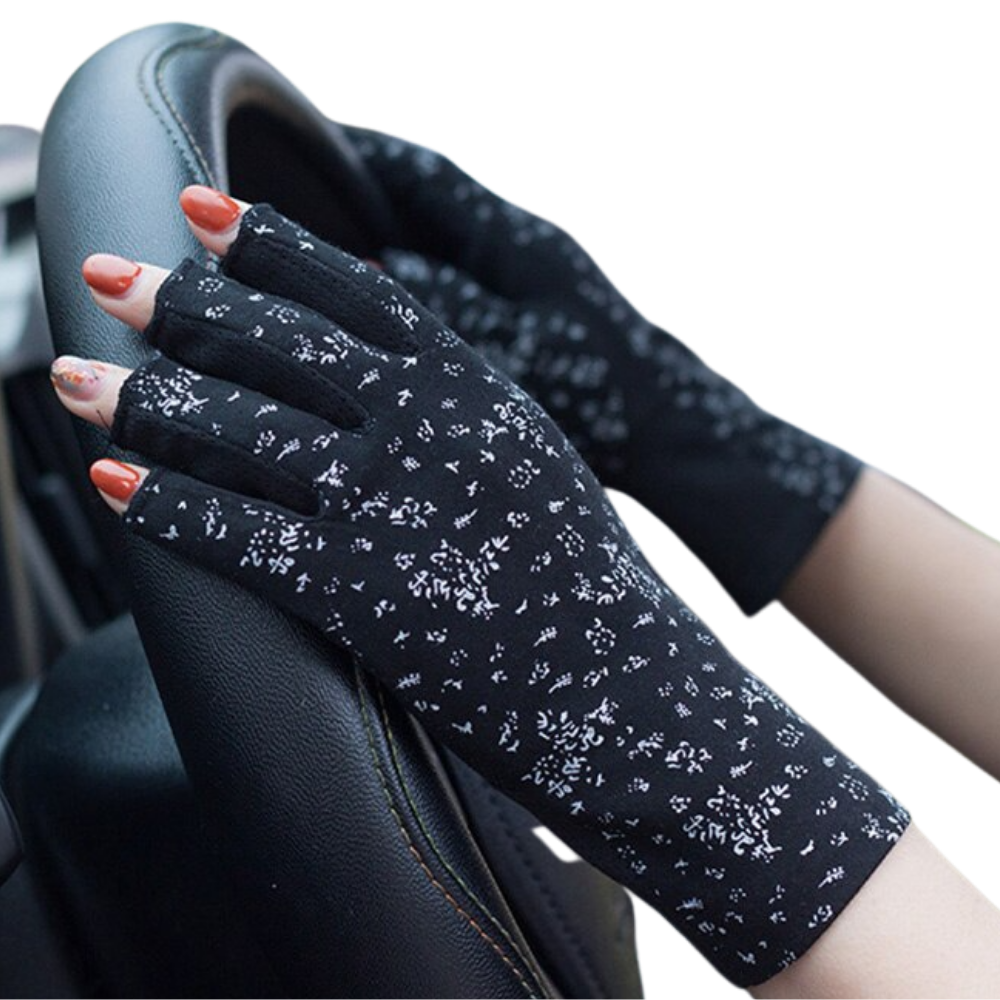 Stylish cotton gloves with UV protection