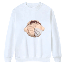 Cargar imagen en el visor de la galería, Camiseta de Shin Chan con bolsillo 3D -Sudadera blanca - Ozerty
