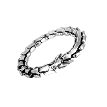 Load image into Gallery viewer, Pulsera ajustable con diseño de dragón de Midgard
 -Plata - Ozerty
