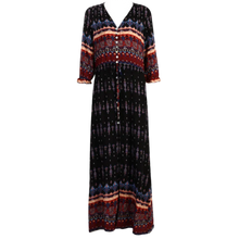 Load image into Gallery viewer, Vestido bohemio con cuello de pico

 -Negro/XXXL - Ozerty
