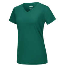 Cargar imagen en el visor de la galería, Camiseta de refrigeración instantánea para mujer con cuello de pico

 -Verde esmeralda - Ozerty
