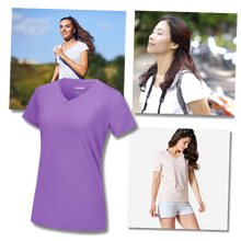 Load image into Gallery viewer, Camiseta de refrigeración instantánea para mujer con cuello de pico

 - Ozerty
