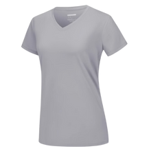 Cargar imagen en el visor de la galería, Camiseta de refrigeración instantánea para mujer con cuello de pico

 -Gris claro - Ozerty
