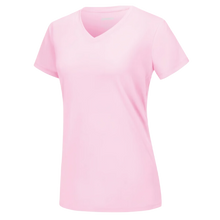 Cargar imagen en el visor de la galería, Camiseta de refrigeración instantánea para mujer con cuello de pico

 -Rosa claro - Ozerty
