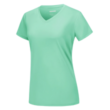 Load image into Gallery viewer, Camiseta de refrigeración instantánea para mujer con cuello de pico

 -Verde menta - Ozerty
