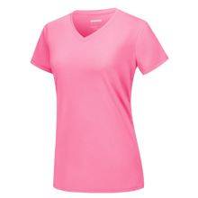 Cargar imagen en el visor de la galería, Camiseta de refrigeración instantánea para mujer con cuello de pico

 -Rosa Rojo - Ozerty
