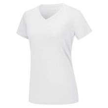 Cargar imagen en el visor de la galería, Camiseta de refrigeración instantánea para mujer con cuello de pico

 -Blanco - Ozerty
