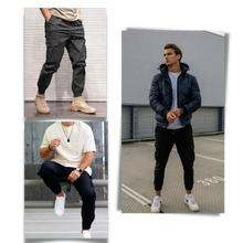 Load image into Gallery viewer, Pantalones cargo Slim Fit para hombre

 - Ozerty
