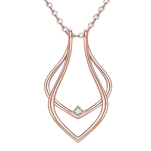Cargar imagen en el visor de la galería, Colgante porta anillos minimalista

 -Oro rosa - Ozerty
