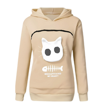 Load image into Gallery viewer, Sudadera con compartimento porta mascotas -Beige - Ozerty
