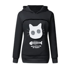 Load image into Gallery viewer, Sudadera con compartimento porta mascotas -Negro - Ozerty
