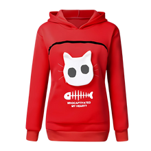 Load image into Gallery viewer, Sudadera con compartimento porta mascotas -Rojo - Ozerty
