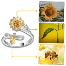 Load image into Gallery viewer, Anillo giratorio con forma de girasol
 - Ozerty
