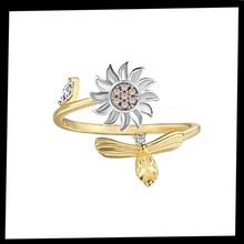 Load image into Gallery viewer, Anillo giratorio con forma de girasol
 - Ozerty
