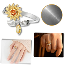 Load image into Gallery viewer, Anillo giratorio con forma de girasol
 - Ozerty
