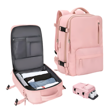 Load image into Gallery viewer, Mochila de viaje impermeable con carga USB

 -Rosa - Ozerty
