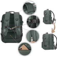 Load image into Gallery viewer, Mochila de viaje impermeable con carga USB

 - Ozerty
