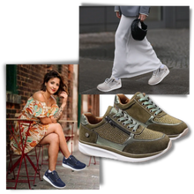 Load image into Gallery viewer, Zapatillas con cuña y cristales strass

 - Ozerty
