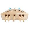 Juguete interactivo de madera de 5 agujeros para gatos - Ozayti