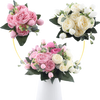 Ramo de flores de seda artificial de peonías y rosas - Ozayti