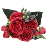 Ramo de flores de seda artificial de peonías y rosas