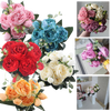 Ramo de flores de seda artificial de peonías y rosas - Ozayti