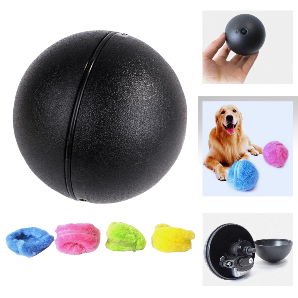 MOXAS Juguetes interactivos para perros, bola rodante flexible automática  con ladridos, juguete interactivo inteligente para perros  pequeños/medianos