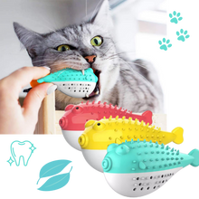 Cargar imagen en el visor de la galería, Cepillo de dientes recargable para gatos con forma de pez - Ozayti
