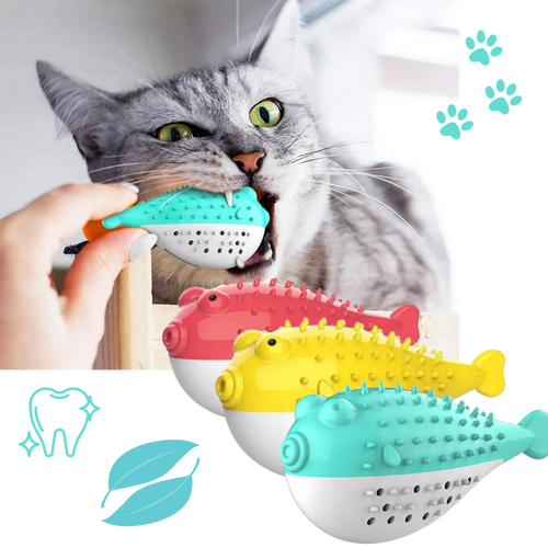 Cepillo de dientes recargable para gatos con forma de pez - Ozayti