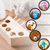 Juguete educativo de madera para gatos de 5 agujeros