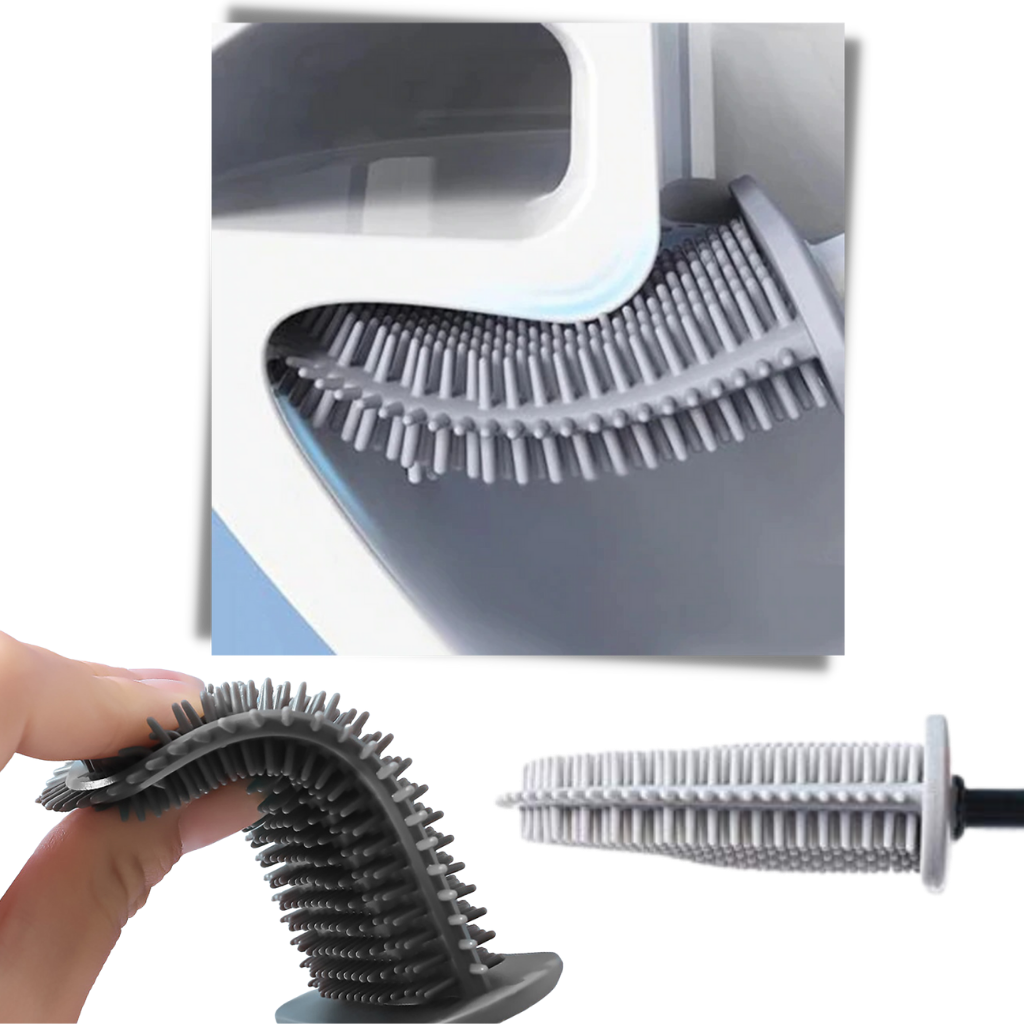 Cepillo de silicona para el inodoro - Mango ergonómico - Cerdas suaves de  TPR - Libre de gérmenes - Ozayti ES (production)